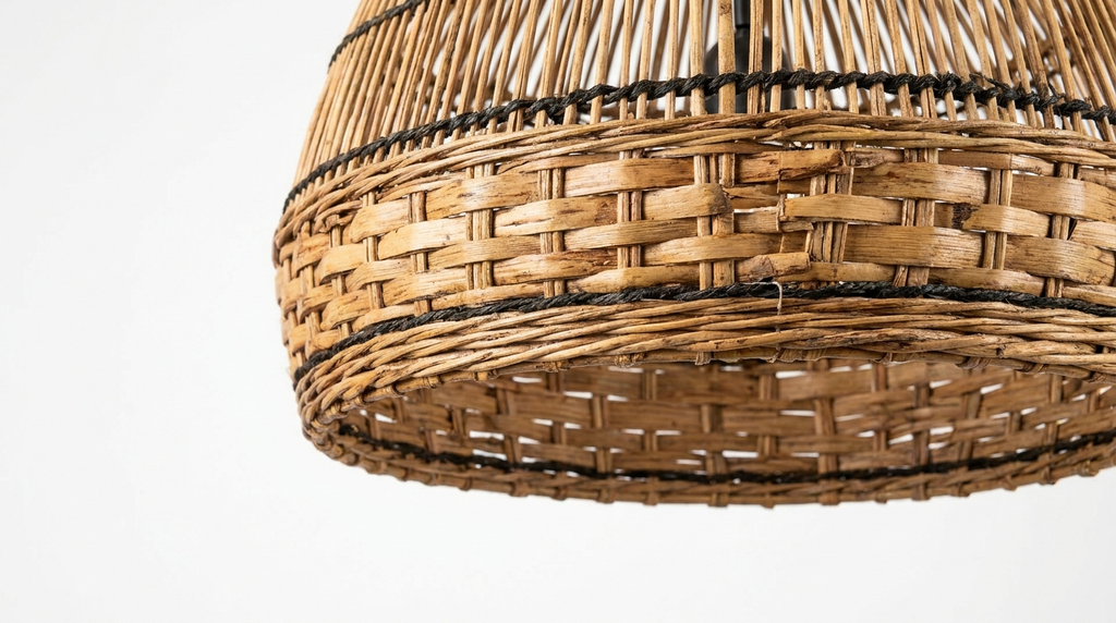 Boho Handwoven Bamboo Pendant Light
