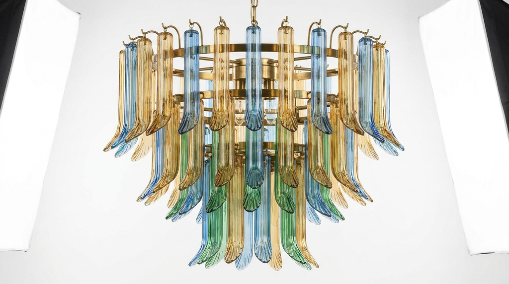 Retro Camisa Murano Glass Chandelier