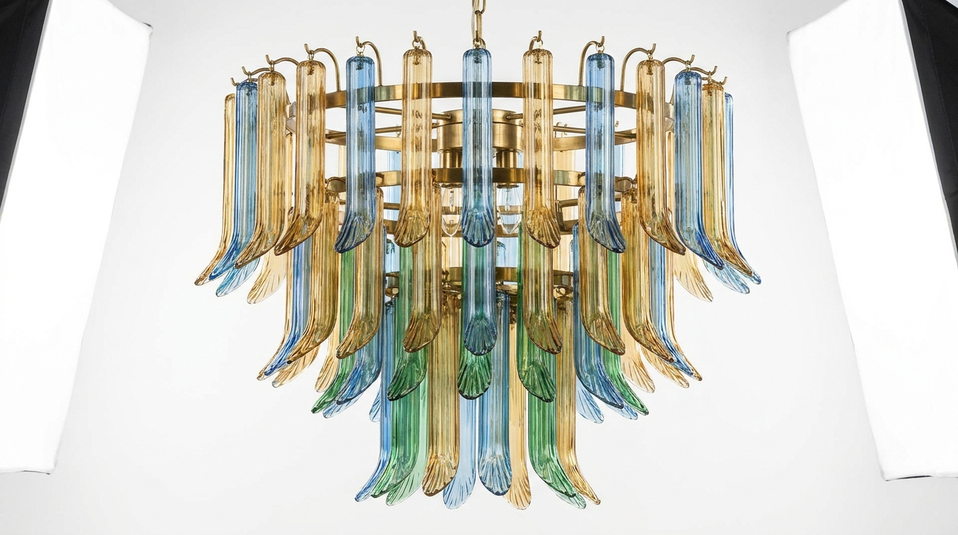 Retro Camisa Murano Glass Chandelier