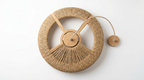 Japandi Totora Rope Wrapped Oak Pendant Light