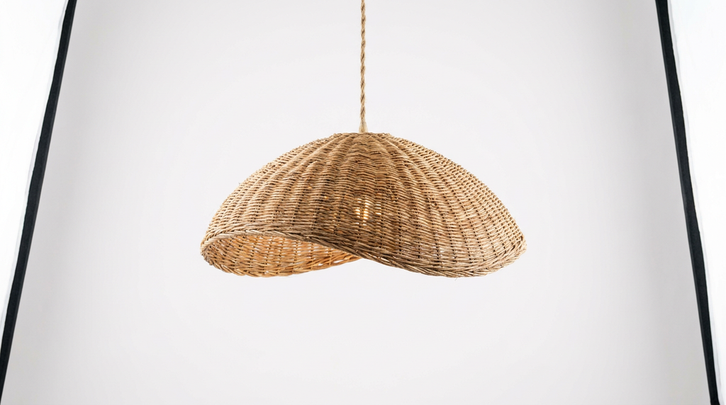 Wabi-Sabi Style Boho Rattan Pendant Light