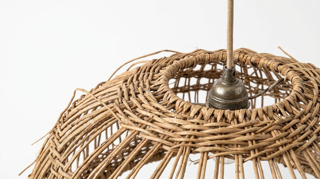 Wabi-Sabi Style Boho Rattan Pendant Light