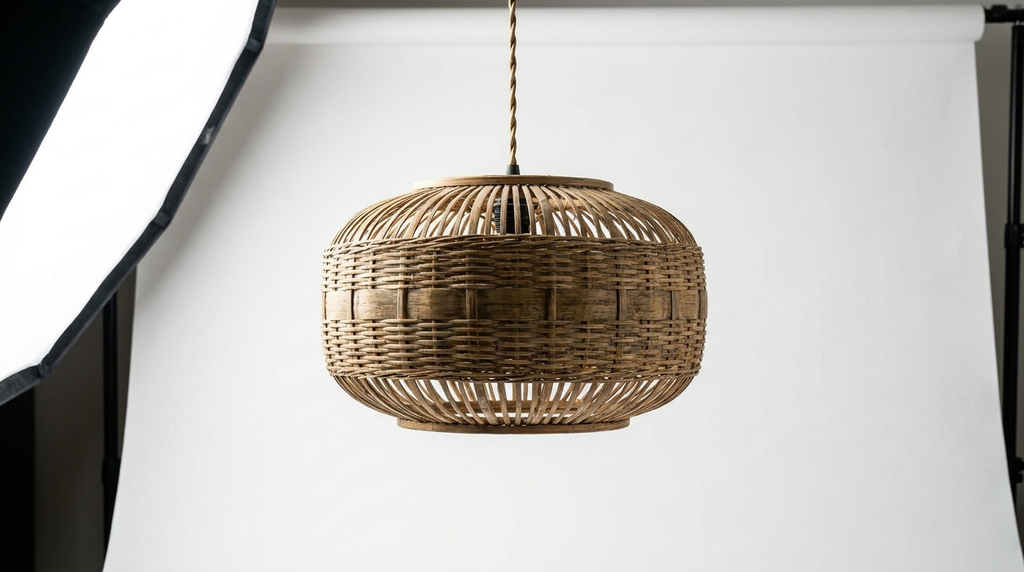 Retro Handmade Bamboo Rattan Pendant Light