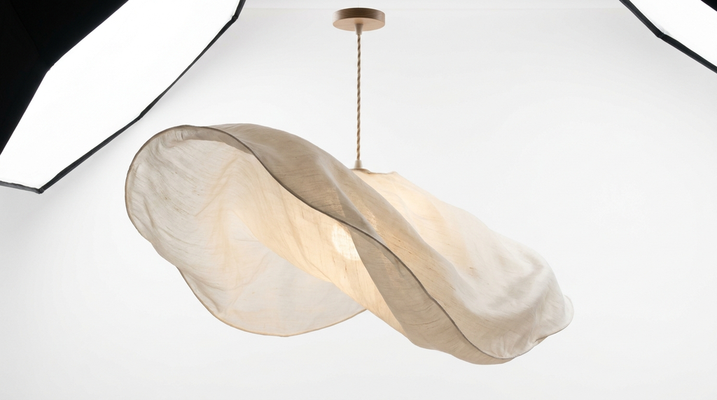 Nordic Organic Sculptural Silk Pendant Light