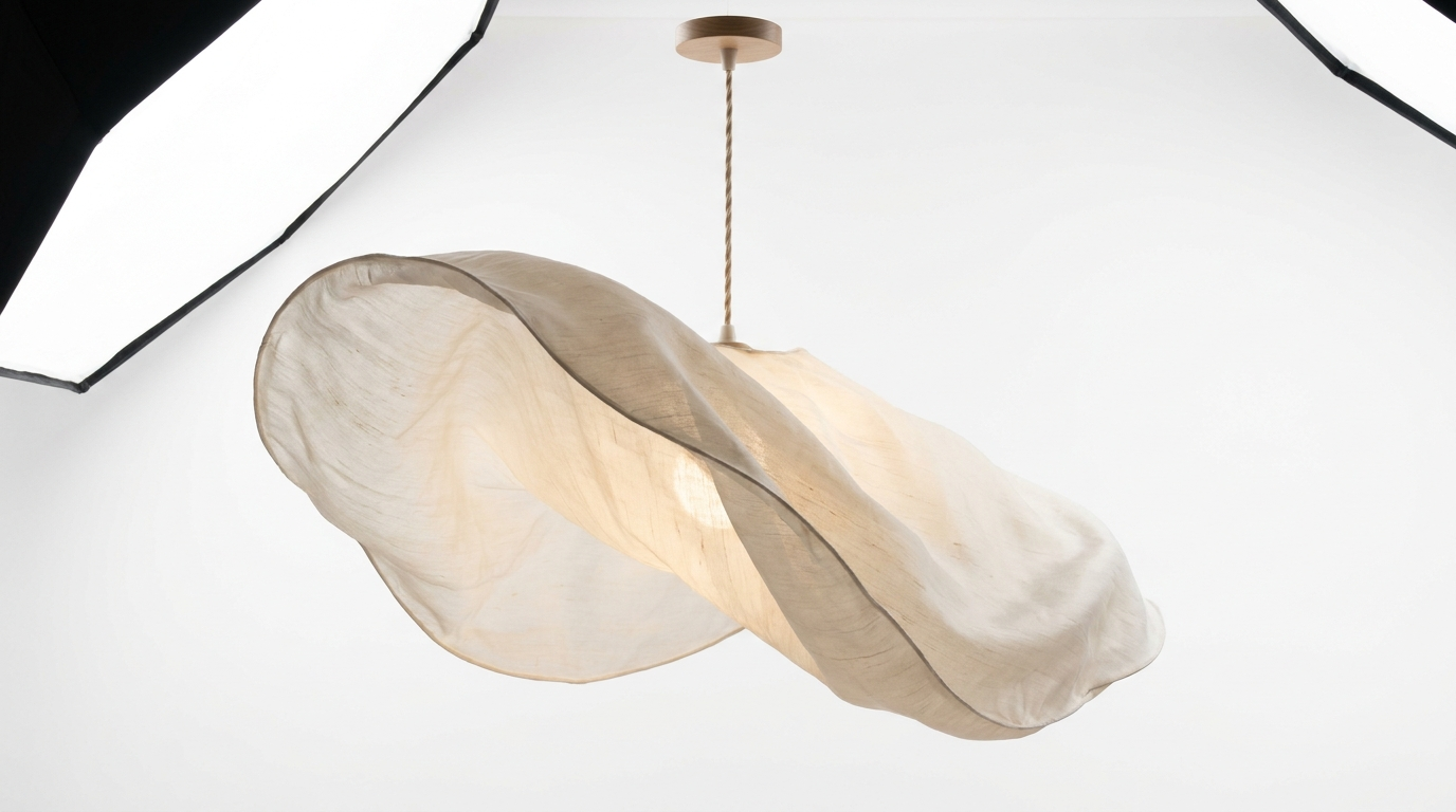 Nordic Organic Sculptural Silk Pendant Light