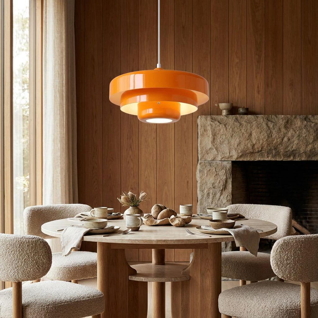 Retro Norwegian Acrylic Pendant Light lifestyle image - Higgsfield lux20v1 - a7