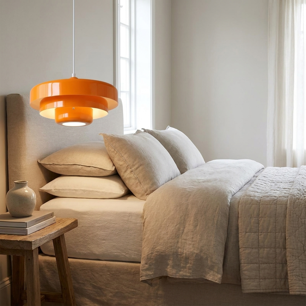 Retro Norwegian Acrylic Pendant Light lifestyle image - Higgsfield lux20v1 - a8