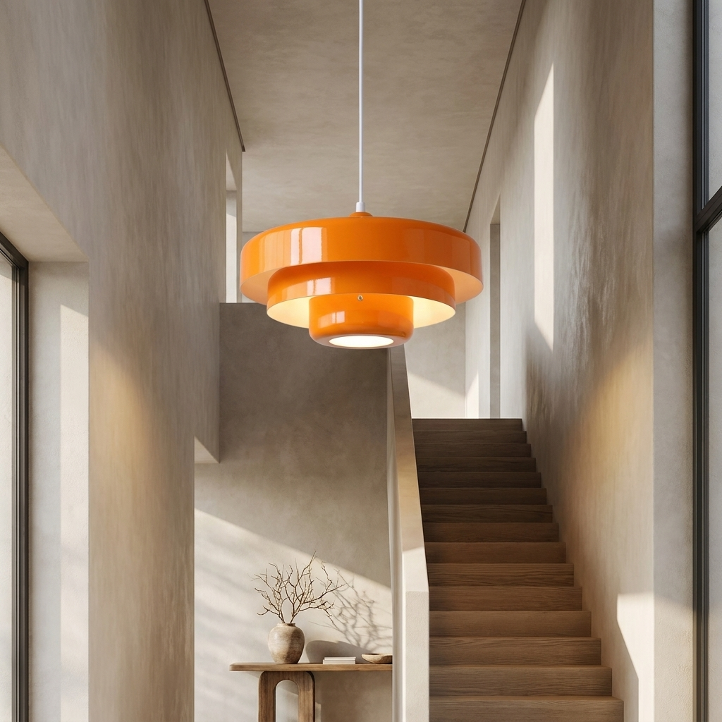 Retro Norwegian Acrylic Pendant Light lifestyle image - Higgsfield lux20v1 - a11