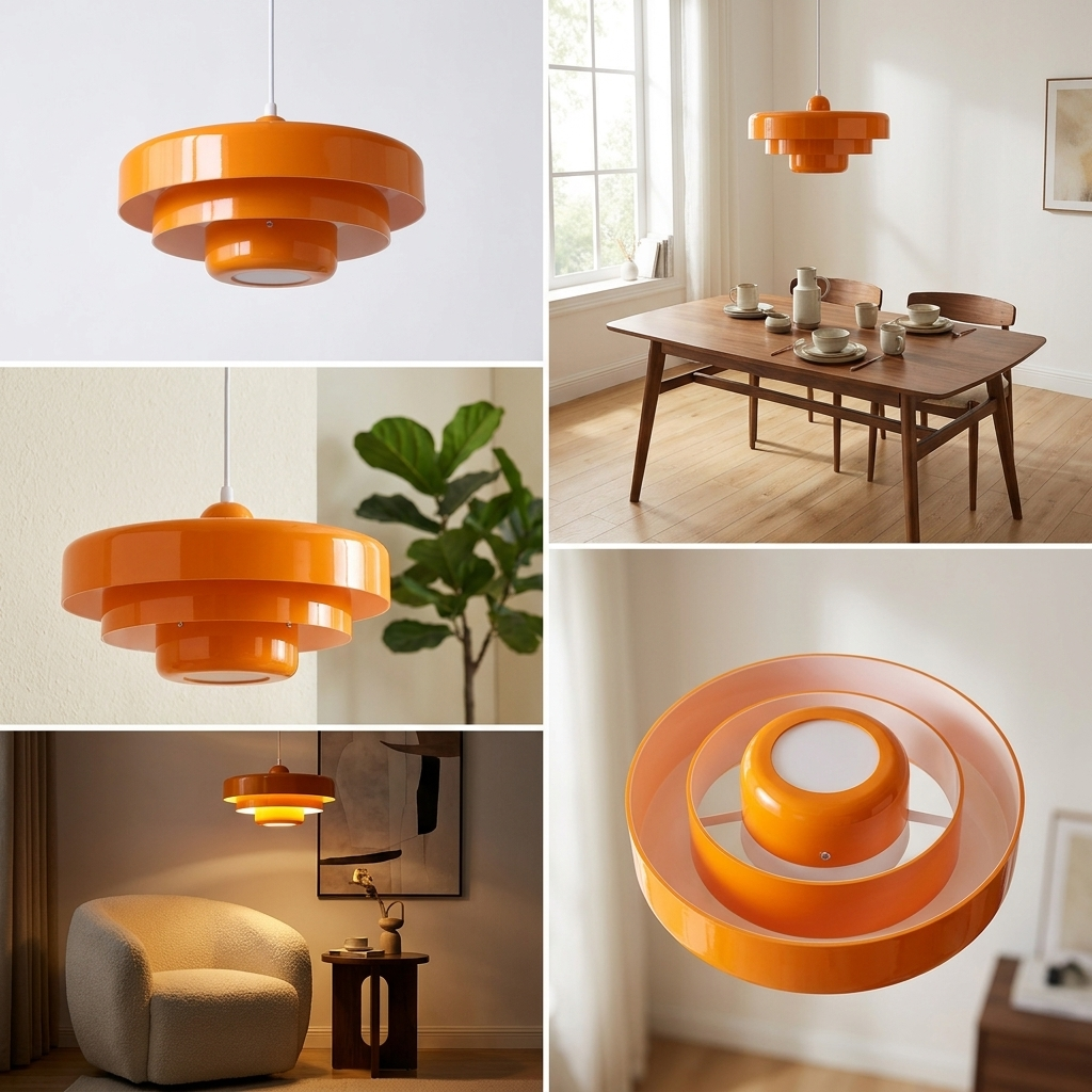 Retro Norwegian Acrylic Pendant Light lifestyle image - Higgsfield lux20v1 - a15