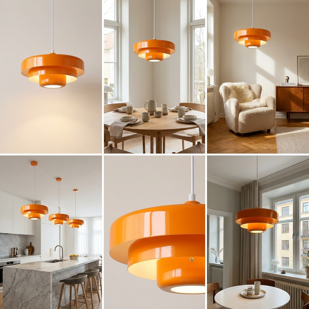 Retro Norwegian Acrylic Pendant Light lifestyle image - Higgsfield lux20v1 - a18