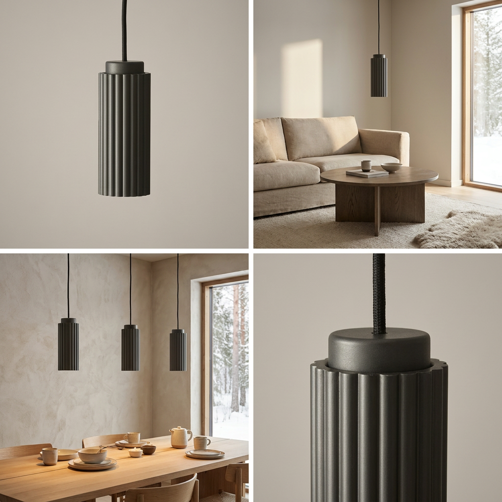 Norwegian Nordic Metal Pendant Light lifestyle image - Higgsfield lux20v1 - a3