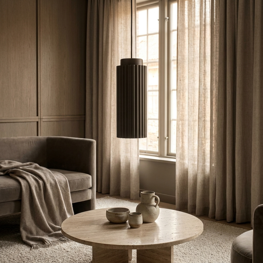 Norwegian Nordic Metal Pendant Light lifestyle image - Higgsfield lux20v1 - a14