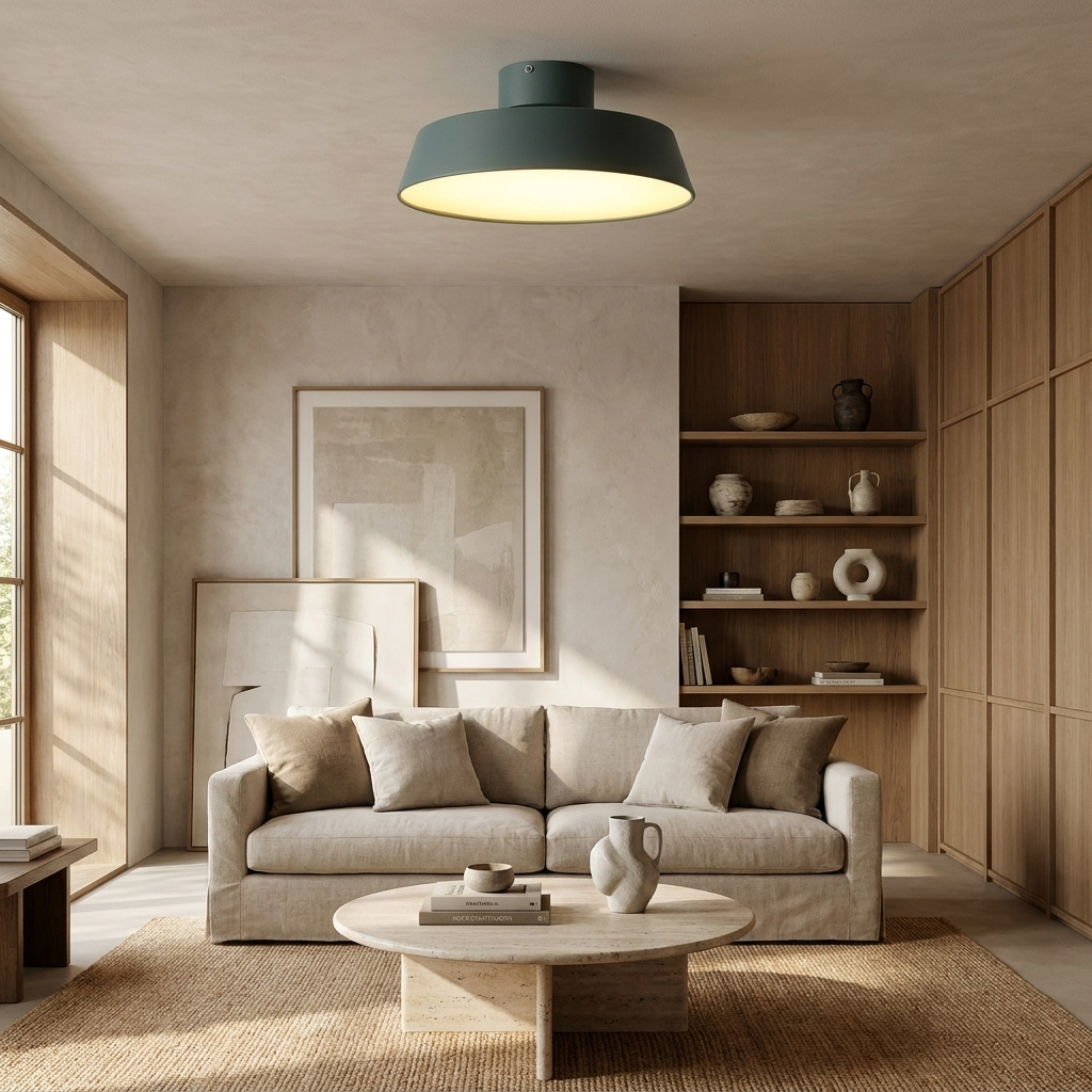 Arin Nordic Aluminum LED Ceiling Light lifestyle image - Higgsfield lux20v1 - a5