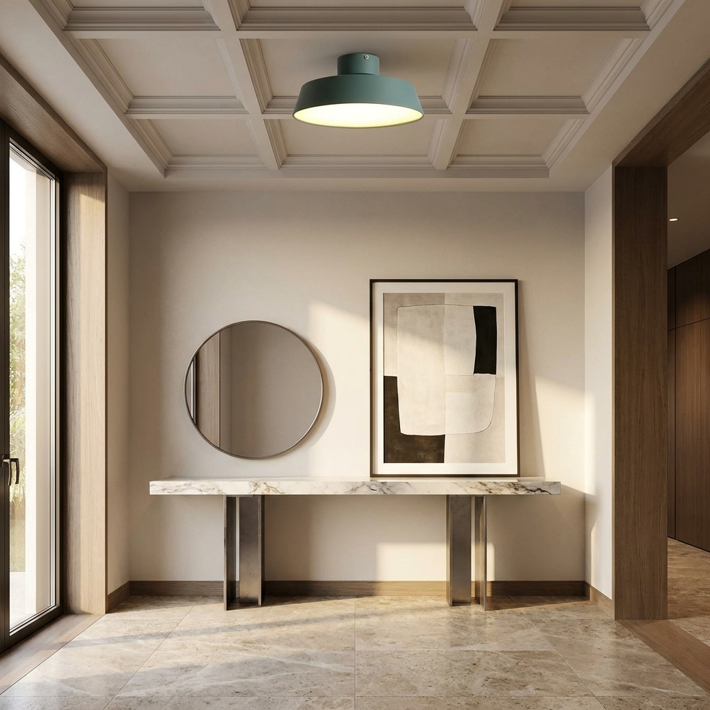 Arin Nordic Aluminum LED Ceiling Light lifestyle image - Higgsfield lux20v1 - a9