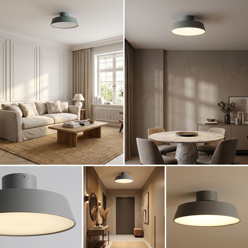 Arin Nordic Aluminum LED Ceiling Light lifestyle image - Higgsfield lux20v1 - a15