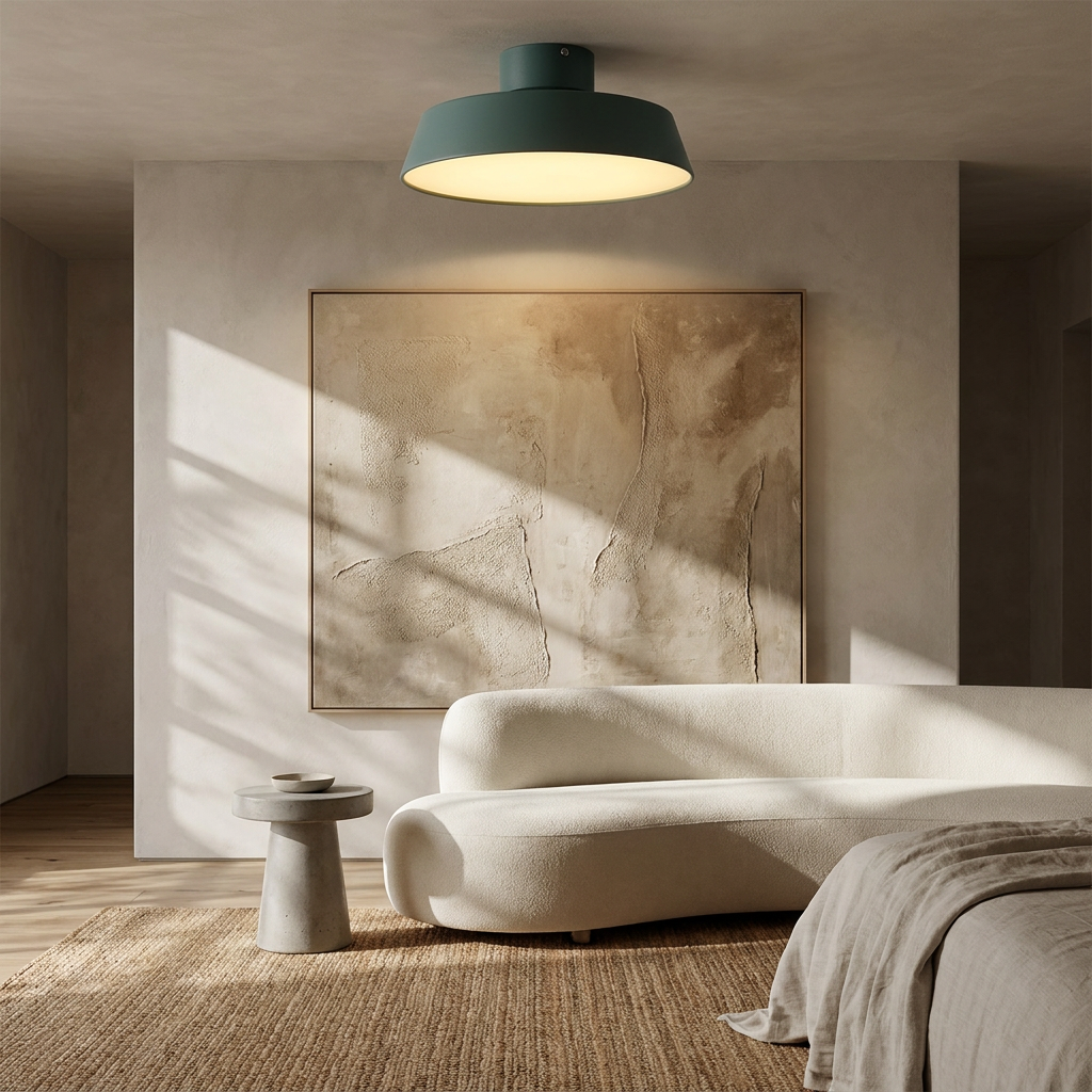 Arin Nordic Aluminum LED Ceiling Light lifestyle image - Higgsfield lux20v1 - a16