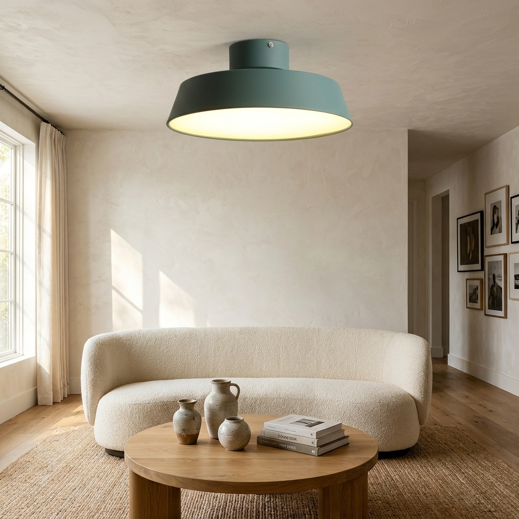 Arin Nordic Aluminum LED Ceiling Light lifestyle image - Higgsfield lux20v1 - a19