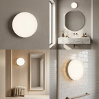 Modern Nordic Round Aluminum Minimalist LED Wall Light lifestyle image - Higgsfield lux20v1 - a12