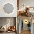 Modern Nordic Round Aluminum Minimalist LED Wall Light lifestyle image - Higgsfield lux20v1 - a18
