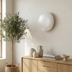 Modern Nordic Round Aluminum Minimalist LED Wall Light lifestyle image - Higgsfield lux20v1 - a19