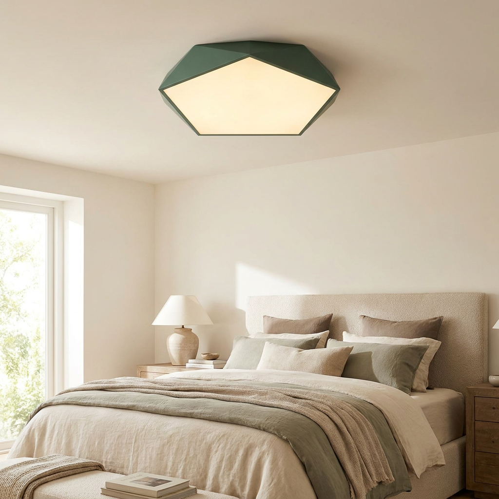 Macaron Pentagonal LED Ceiling Light lifestyle image - Higgsfield lux20v1 - a8