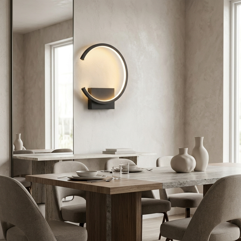 Modern LED - Minimalist Circular Design lifestyle image - Higgsfield lux20v1 - a7