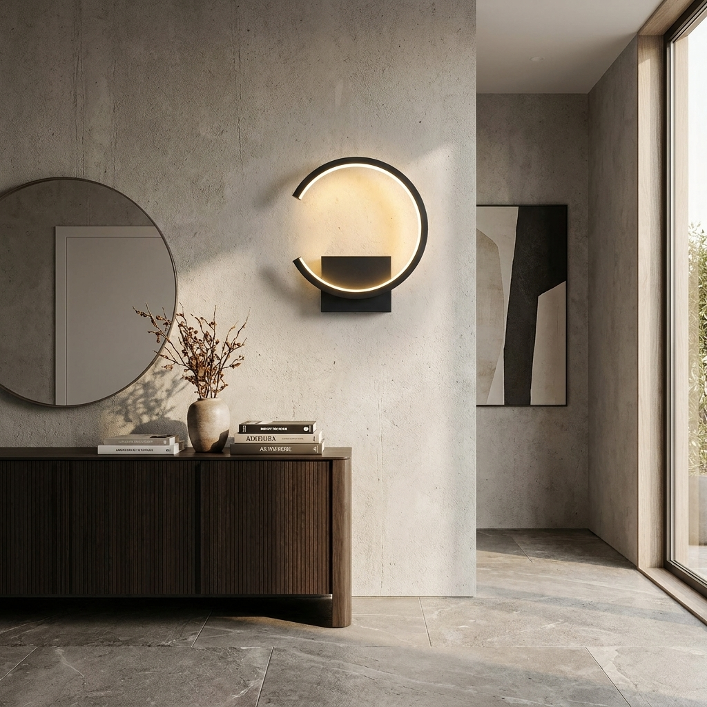 Modern LED - Minimalist Circular Design lifestyle image - Higgsfield lux20v1 - a9