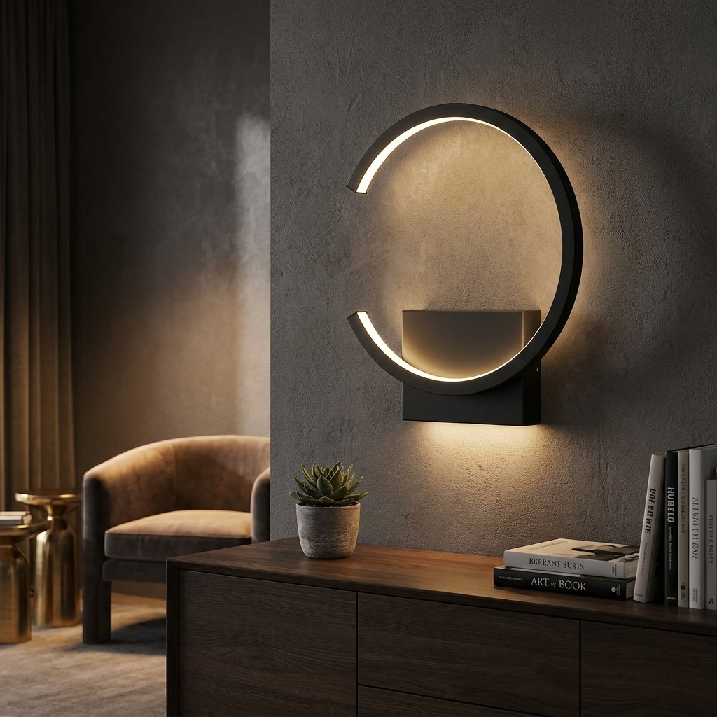Modern LED - Minimalist Circular Design lifestyle image - Higgsfield lux20v1 - a15