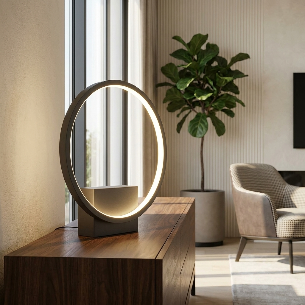 Modern LED - Minimalist Circular Design lifestyle image - Higgsfield lux20v1 - a18