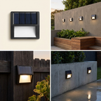 Waterproof LED Solar Minimalist Outdoor Lights lifestyle image - Higgsfield lux20v1 - hero