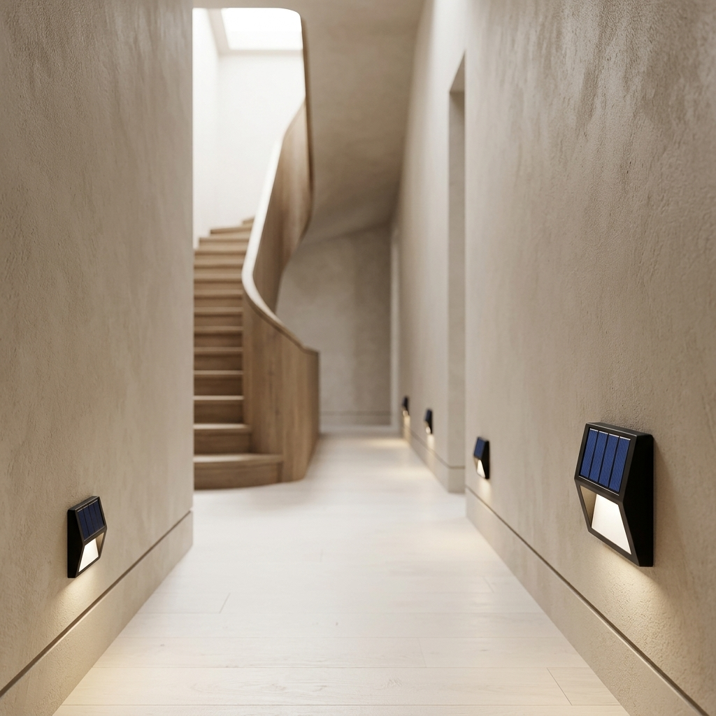 Waterproof LED Solar Minimalist Outdoor Lights lifestyle image - Higgsfield lux20v1 - a11