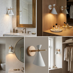 NordicGlow - Simple Nordic wall lamp with horn shade lifestyle image - Higgsfield lux20v1 - a12