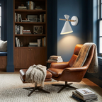 NordicGlow - Simple Nordic wall lamp with horn shade lifestyle image - Higgsfield lux20v1 - a13