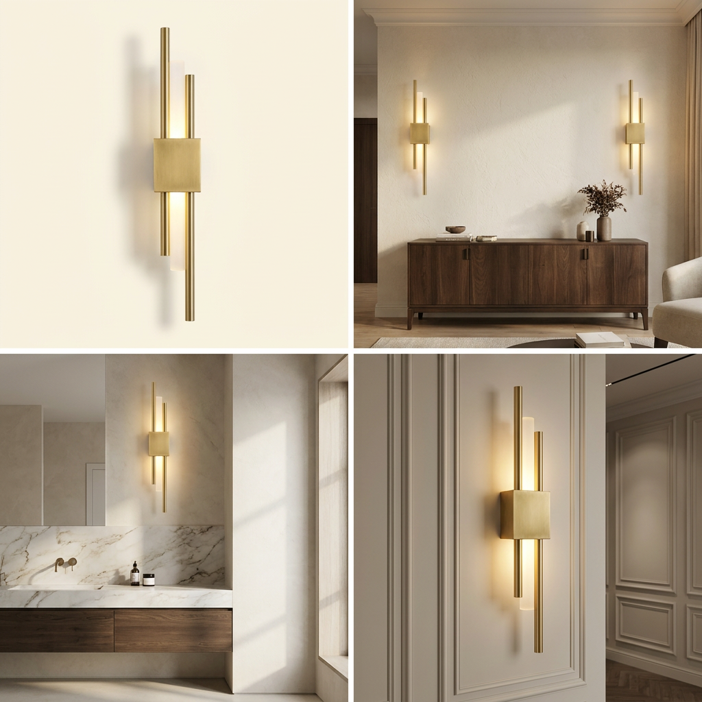 LuminArt - Stylish Black/Gold LED Light lifestyle image - Higgsfield lux20v1 - hero
