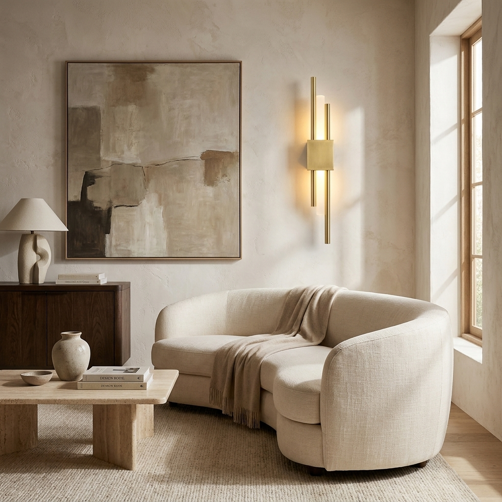 LuminArt - Stylish Black/Gold LED Light lifestyle image - Higgsfield lux20v1 - a5