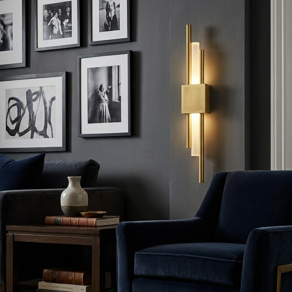 LuminArt - Stylish Black/Gold LED Light lifestyle image - Higgsfield lux20v1 - a6