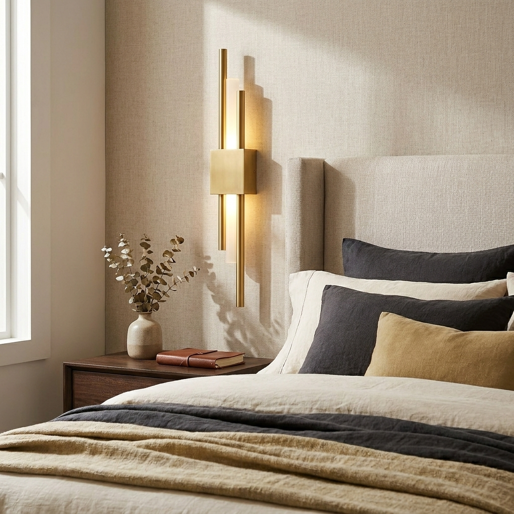 LuminArt - Stylish Black/Gold LED Light lifestyle image - Higgsfield lux20v1 - a8