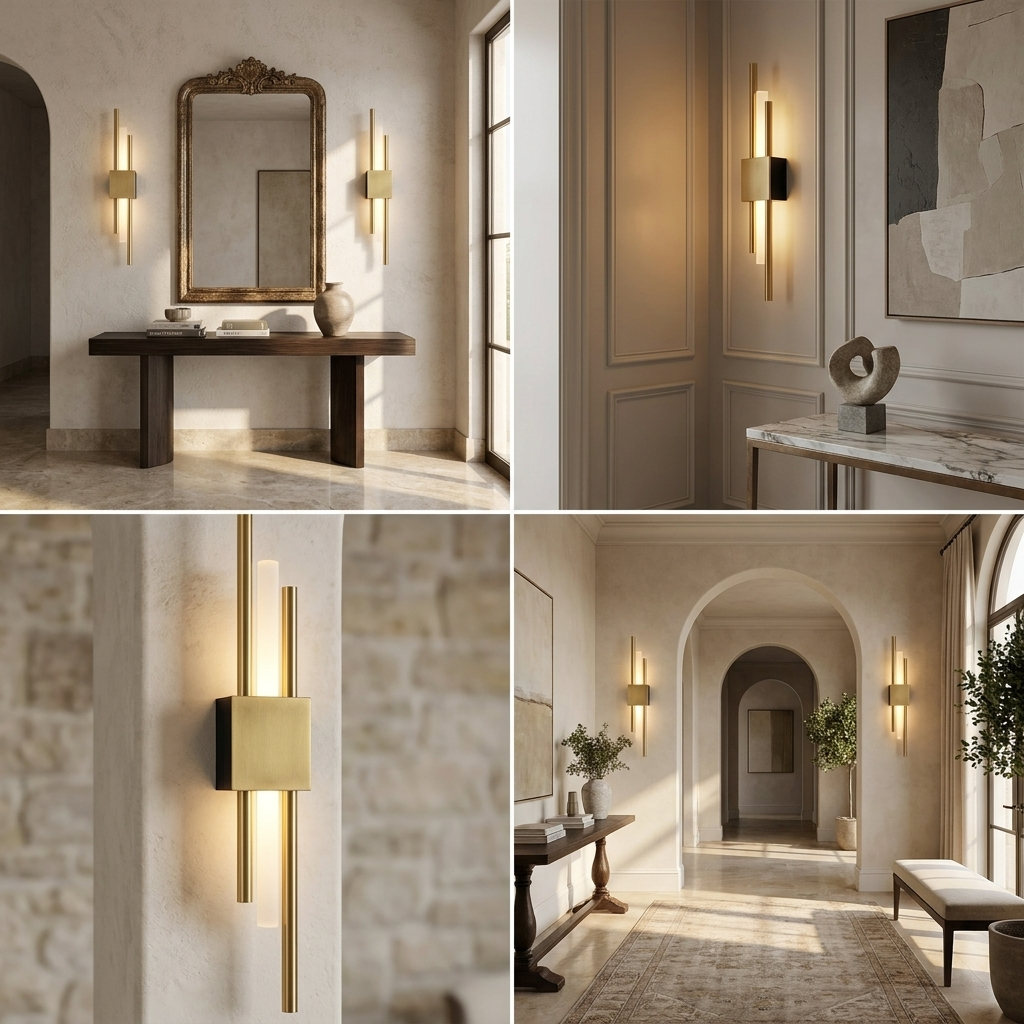 LuminArt - Stylish Black/Gold LED Light lifestyle image - Higgsfield lux20v1 - a9