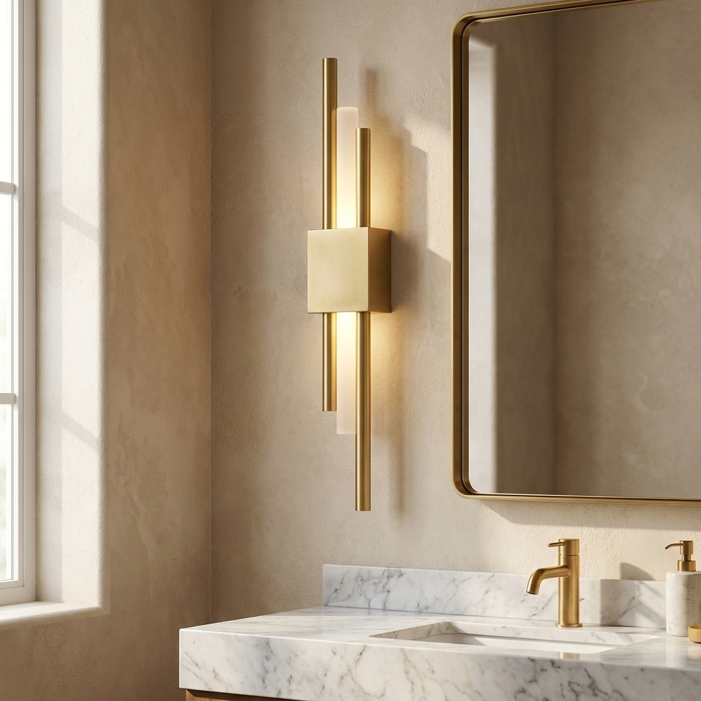 LuminArt - Stylish Black/Gold LED Light lifestyle image - Higgsfield lux20v1 - a12