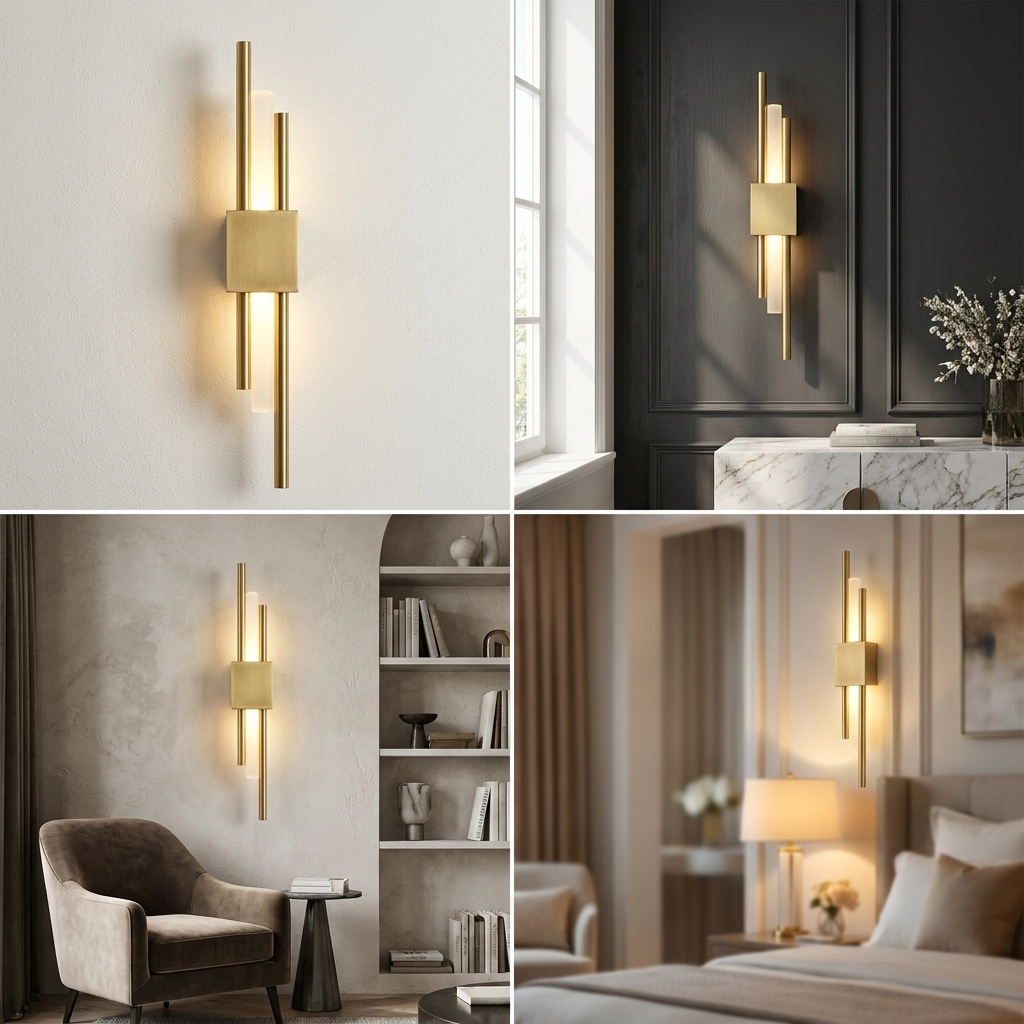 LuminArt - Stylish Black/Gold LED Light lifestyle image - Higgsfield lux20v1 - a18