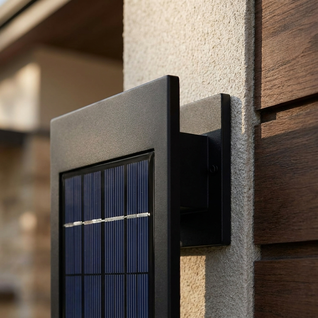 Solar Up and Down IP65 Waterproof LED Outdoor Wall Light lifestyle image - Higgsfield lux20v1 - a4
