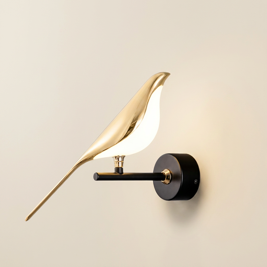 LumiVogel - Modern Bird Shape Lamp lifestyle image - Higgsfield lux20v1 - hero