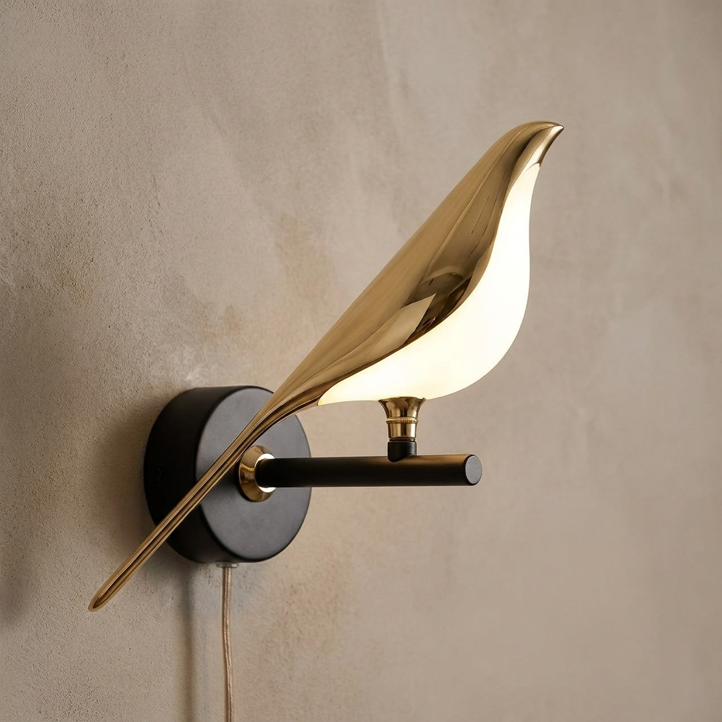 LumiVogel - Modern Bird Shape Lamp lifestyle image - Higgsfield lux20v1 - a2