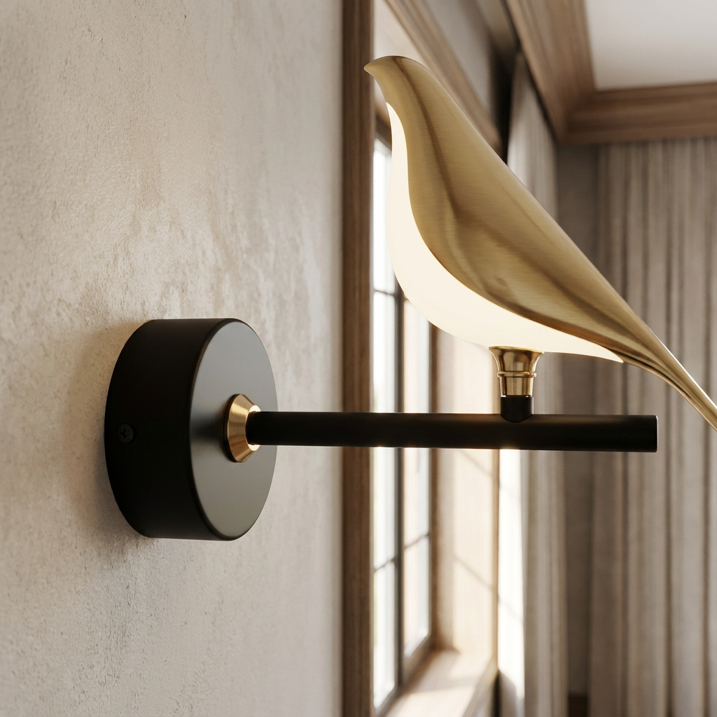 LumiVogel - Modern Bird Shape Lamp lifestyle image - Higgsfield lux20v1 - a4