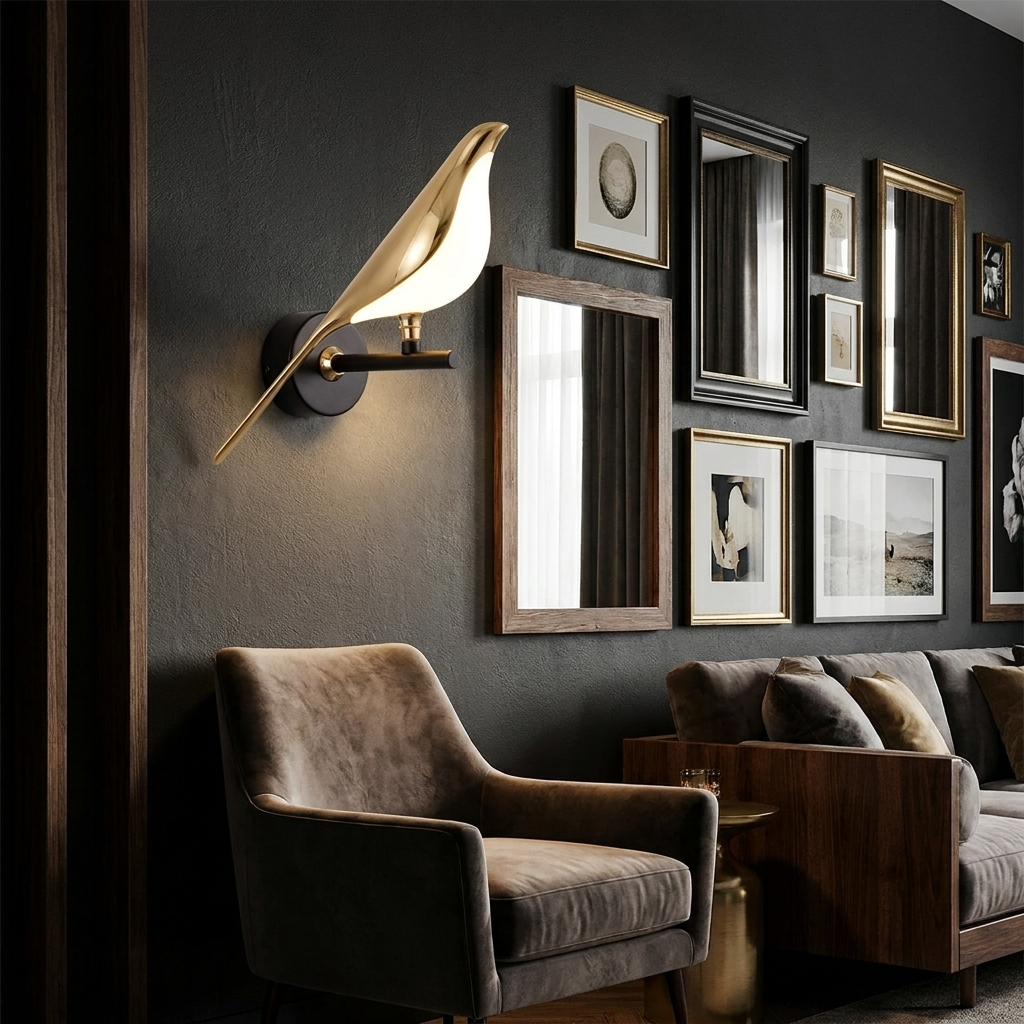LumiVogel - Modern Bird Shape Lamp lifestyle image - Higgsfield lux20v1 - a6