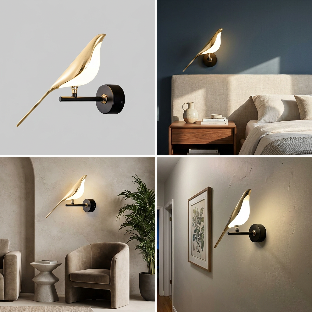 LumiVogel - Modern Bird Shape Lamp lifestyle image - Higgsfield lux20v1 - a18