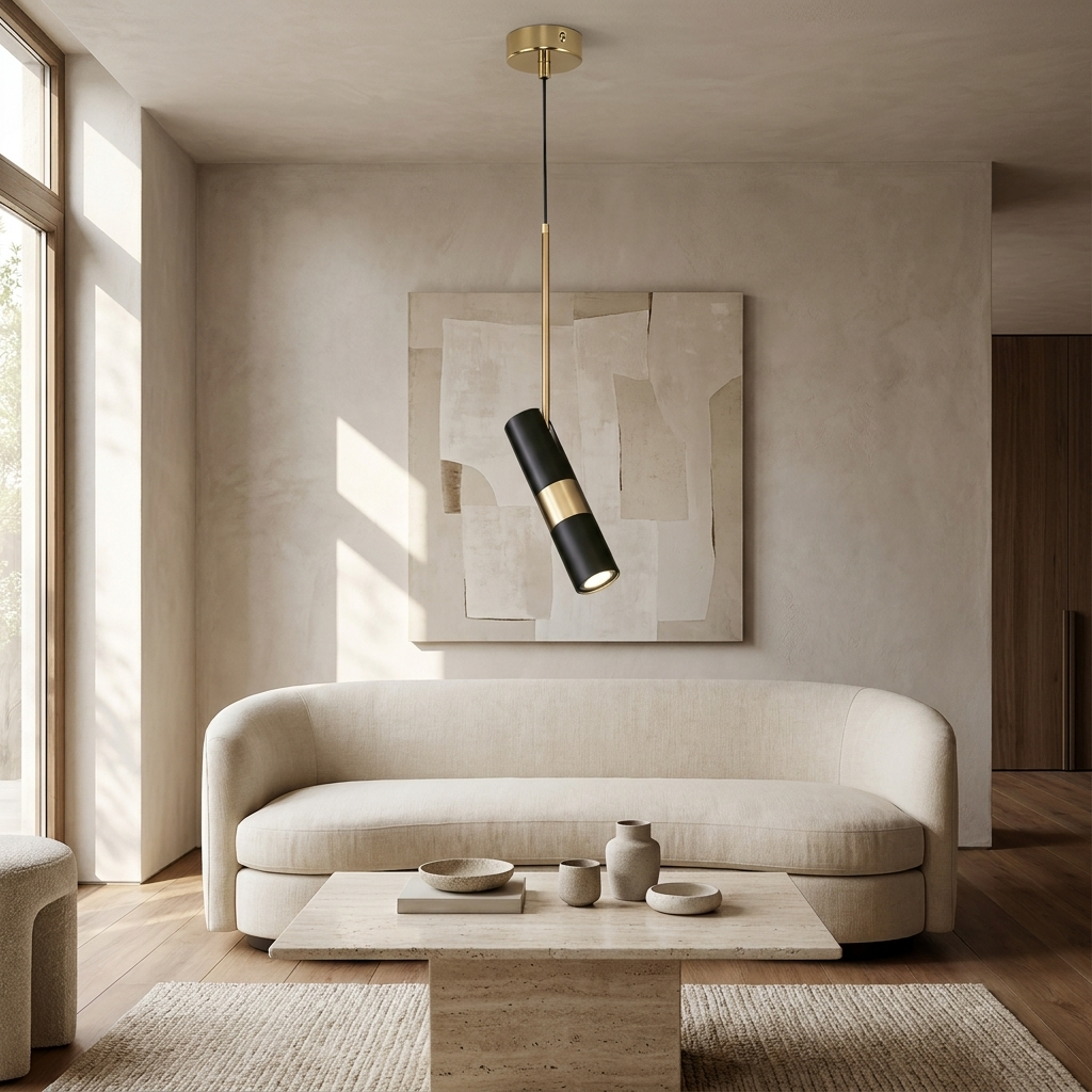 Spot Light Hanglamp Armaturen Nordic Metalen LED Pendant Light lifestyle image - Higgsfield lux20v1 - a5