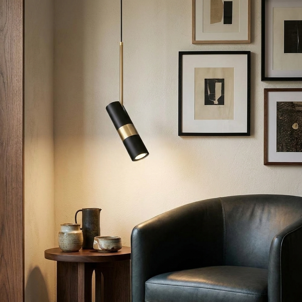 Spot Light Hanglamp Armaturen Nordic Metalen LED Pendant Light lifestyle image - Higgsfield lux20v1 - a6