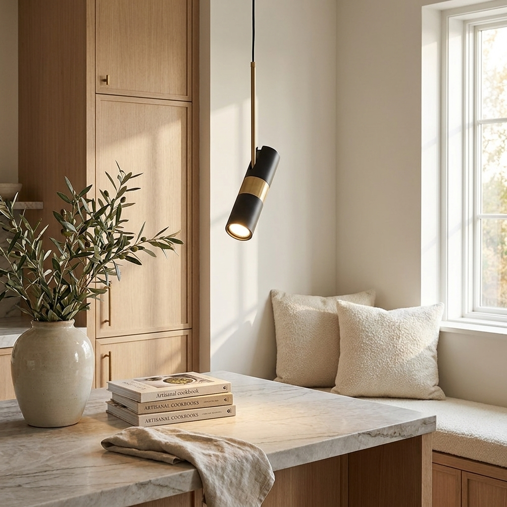 Spot Light Hanglamp Armaturen Nordic Metalen LED Pendant Light lifestyle image - Higgsfield lux20v1 - a10