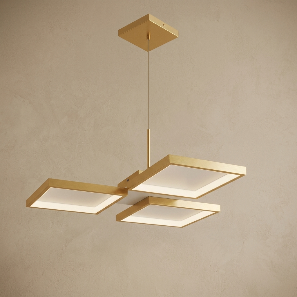 LED Chandelier Square Lamp lifestyle image - Higgsfield lux20v1 - a2
